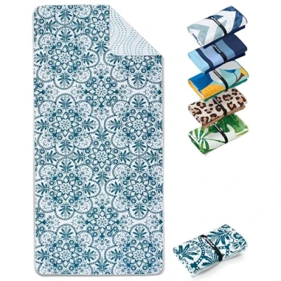 Abbildung von Fit Flip Strandtuch XXL Mikrofaser Badetuch Strandtücher leicht und schnelltrocknend 100% recyceltes Handtuch Strandhandtuch zum Baden (Portugal 200x90cm)