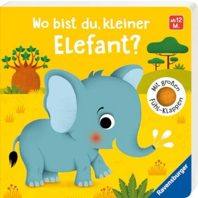 Abbildung von Wo bist du, kleiner Elefant?: Mit großen Fühl Klappen