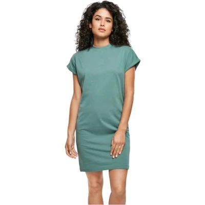 Abbildung von Urban Classics Ladies Organic Cotton CUT ON Sleeve TEE Dress Jerseykleid, Damen, Größe: 3XL, Paleleaf
