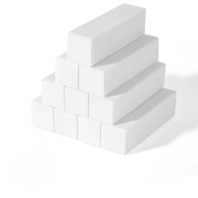 Abbildung von Set mit 10 Buffer Feile für Nägel, Nägel Art Tips, professionelle Nail zum Schleifen von Acryl oder Natürlichen Gelnägeln, 4 waschbare Seiten Maniküre Weiß