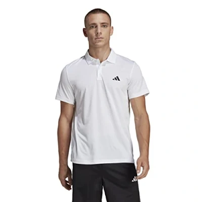Abbildung von adidas Herren Train Essentials Training Polo Shirt, White/Black, M