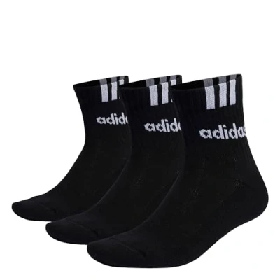 Abbildung von adidas Unisex Kinder 3 Stripes Linear Half Crew Cushioned Socks Pairs, black/white, 6 7 Years