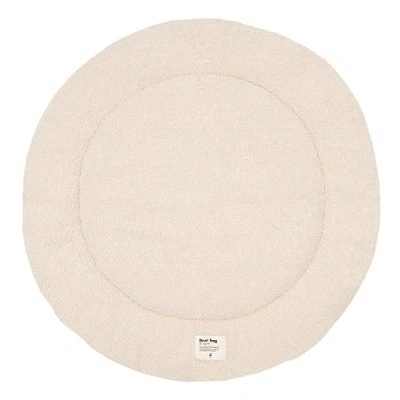 Abbildung von Jollein Krabbeldecke für Baby Boucle, Naturel Laufgittereinlage Ø 95cm Spieldecke Cremefarben