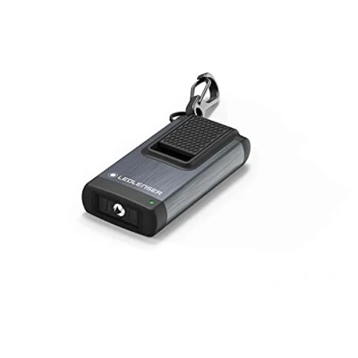 Abbildung von Ledlenser K4R, Schlüsselbundleuchte, 120 Lumen, 25 Meter Leuchtweite, 3,5 Stunden Leuchtdauer, wiederaufladbar, inkl. USB Ladekabel (Grau)