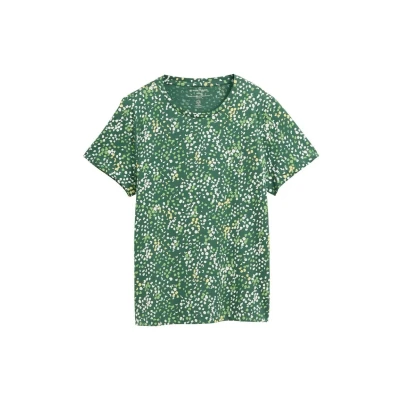 Abbildung von TOM Tailor Tshirt print, Damen, Größe: XS, Multicolor green dot structure