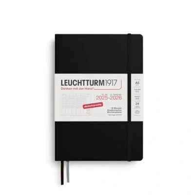 Abbildung von LEUCHTTURM1917 372634 Akademischer Wochenplaner Medium (A5) 2026, 18 Monate 07.2025 12.2026, Hardcover, Schwarz, Deutsch