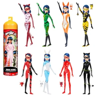 Abbildung von BANDAI Miraculous Ladybug Puppe Marinette Color Change Surprise Gliederpuppe, 26 cm + 3 Überraschungen Zufallsmodell P50390