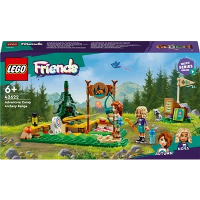 Abbildung von Lego Friends Bogenschießen im Abenteuercamp, Bauspielzeug für Kinder mit Pfeil und Bogen, 2 Spielfiguren einem Waschbären, Mädchen Jungen ab 6 Jahren 42622