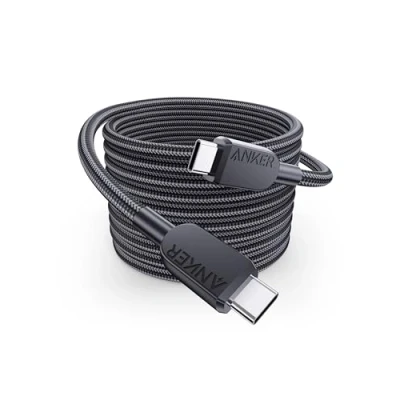Abbildung von Anker USB C auf Kabel, 240W Kabel 300cm, Kompatibel mit iPhone 16/15 Serie, MacBook Pro/Air, iPad Galaxy S24, Pixel, Switch, LG (Geflochten, 2.0)