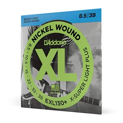 Abbildung von D&#039;Addario EXL130+ Nickel Wound E Gitarrensaiten, Extra Super Light Plus, 8.5 39
