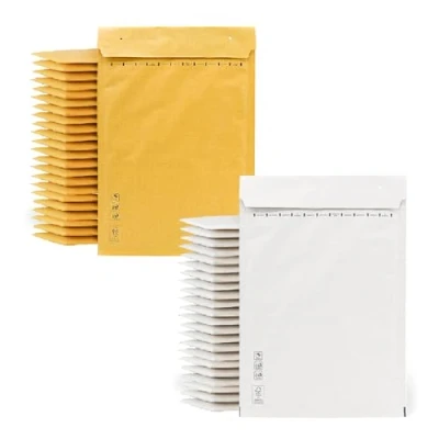 Abbildung von m office Luftpolsterumschläge, Kraft Weiß, Versandtaschen für Pakete, verschiedene Größen, · (150 x 220 mm, 50 Stück)