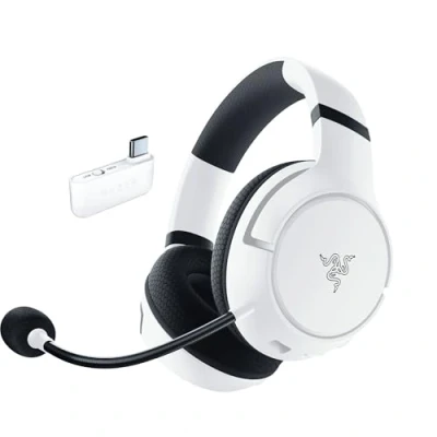 Abbildung von Razer Kaira HyperSpeed Kabelloses Multiplattform Gaming Headset für Xbox (HyperSpeed Wireless, Triforce 50 mm Treiber, HyperClear Kardioiden Mik, FlowKnit Memory Foam Ohrpolster) Weiß