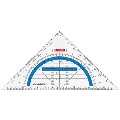 Abbildung von Brunnen 104975933 Geometrie Dreieck Colour Code (für Schule und Büro, 16 cm, bruchsicher, ergonomischer Griff) blau / azur