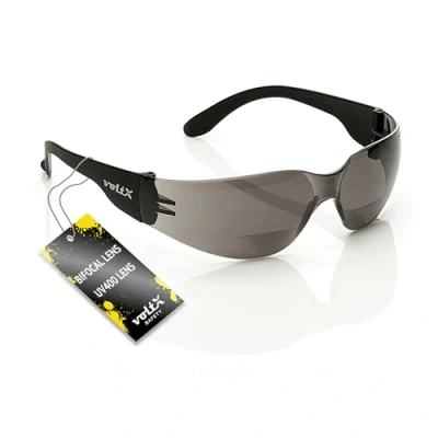 Abbildung von voltX ‘GRAFTER’ BIFOKALE (RAUCHGRAU +3.0 Dioptrie) Leichtgewichts Industrie Lesen Schutzbrille, Sportbrille für Radler Safety Reading Glasses