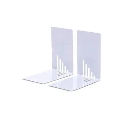 Abbildung von MAUL Buchstütze aus Metall (2er Pack) 14x8,5x14cm Bücherhalter, Organzier für Kinder, Bücher, Büro, Regal Bücherstütze möbelschonend stabilem Stilvoller Buchhalter Grau