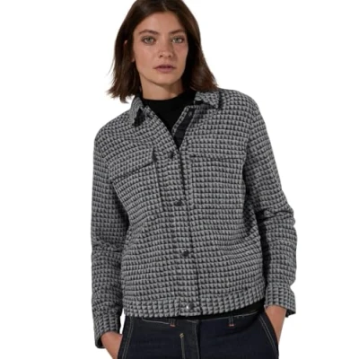 Abbildung von CECIL Damen B212371 TOS Jacquard Short Jacket, Schwarz, L EU