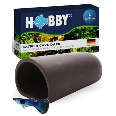Abbildung von Hobby 41523 Catfish Cave L dark (7 x 16 cm), Dekoration für Aquarien