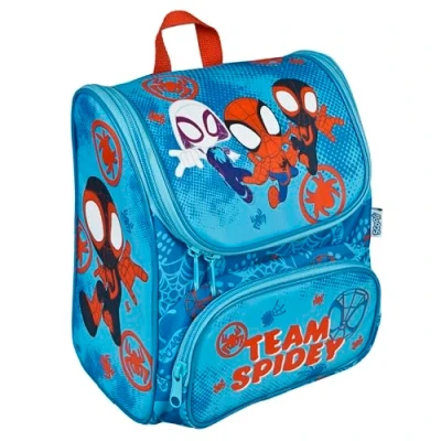 Abbildung von Scooli CUTIE Vorschulranzen Spidey Hauptfach und Vortasche gepolsterte Träger Rücken Ideal für Kinder ab 3 Jahren