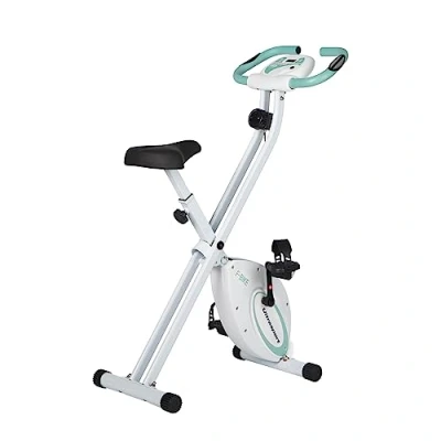 Abbildung von Ultrasport Heimtrainer Fahrrad Klappbar I Hometrainer mit Komfort Sattel Ergometer Heimtrainer, Fitnessbikes, Indoor Bike, Trimmrad Klappbar, Minze