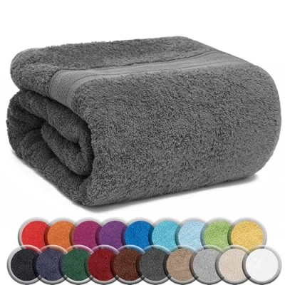 Abbildung von NatureMark SAUNATÜCHER Premium Qualität 80x200cm SAUNATUCH Sauna Handtuch 100% Baumwolle Farbe: Anthrazit Grau