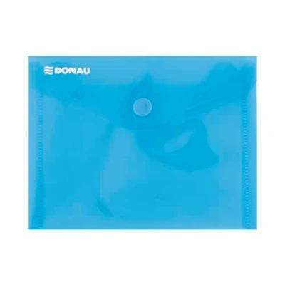 Abbildung von DONAU Umschlagmappe Schnappverschluss PP A6 180 Mikron Blau / Typ Umschlag/Art Mit Schnappsperre/Index N.a. Material Pp/Farbe Blau/Format Dicke [mm] 180µm Abmessungen (mm) 150x114