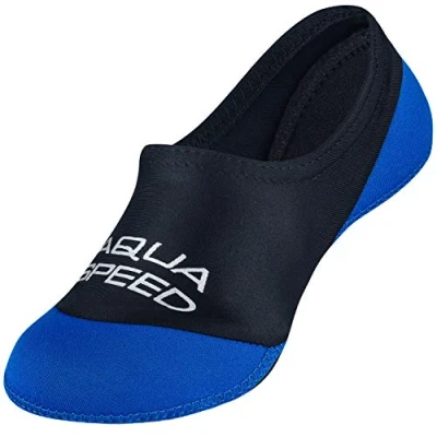 Abbildung von Aqua Speed Aquasocken Kinder Water Socks Kids Tauchsocken Junge Neoprensocken Barfuß Aquaschuhe Socken Baden Schwimmsocken Neopren Schnorcheln Gr. 30 31 11 Schwarz Blau
