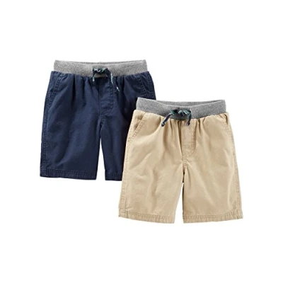 Abbildung von Simple Joys by Carter&#039;s Baby Jungen, Pack of 2 Short, Helles Khakibraun/Marineblau, 5 Jahre (2er Pack)