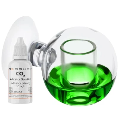 Abbildung von Measury CO2 Dauertest Aquarium &#039;Orb&#039; mit 30 ml Testflüssigkeit 20 mg/l, Test Drop Checker, Tester