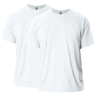 Abbildung von Gildan Unisex Erwachsene Ultra Cotton, Style G2000, Multipack T Shirt, Weiß (2 er Pack), M (2er