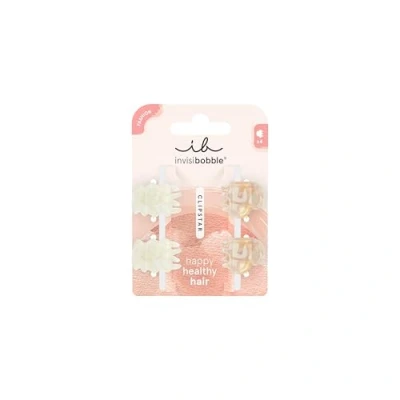 Abbildung von invisibobble Clipstar XS Petit Rainbow (4 Stück) Haarspangen Set für Kinder &amp; Erwachsene Herz Design in sanften Beige Tönen Haarkrebse Mädchen, Jungen alle, die verspielte Styles lieben