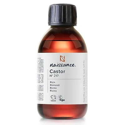 Abbildung von Naissance Rizinusöl (Nr. 217) 225ml Kaltgepresst für Haare, Wimpern, Augenbrauen, Haut, gesicht