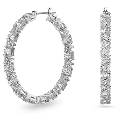 Abbildung von Swarovski Millenia HOOP Triangle Ohrringe, Damen, Größe: One Size, White