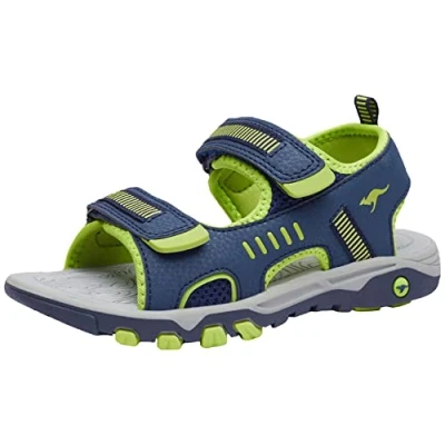 Abbildung von KangaROOS Unisex Kinder K Logan Sneaker, Blau (Dark Navy/Lime 4054), 32 EU