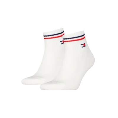 Abbildung von Tommy Hilfiger Unisex Quarter Socken, Weiß, 39/42 (2er Pack)