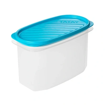 Abbildung von Tatay Frischhaltedose , Vakuum, 1,2 l Kapazität, flexible Druckdeckel, BPA frei, Geeignet Mikrowelle und Spülmaschine, Blau. Maße: 18,4 x 9,7 12,2 cm
