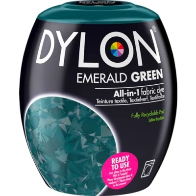 Abbildung von Dylon Dye Pods Textilfärbemittel für die Waschmaschine, 350 g, Smaragdgrün