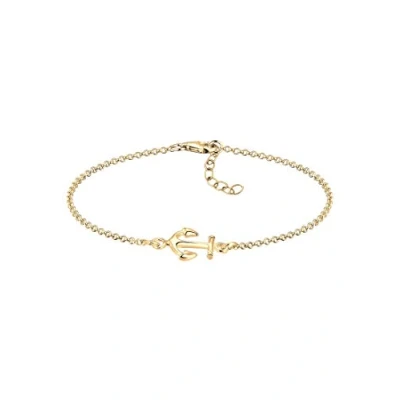 Abbildung von Elli Anchor Armband goldcoloured, Damen, Größe: 17, Gold coloured