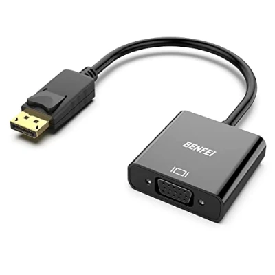 Abbildung von BENFEI DisplayPort auf VGA, vergoldeter DP VGA Adapter (Stecker Buchse), kompatibel für Lenovo, Dell, HP, ASUS