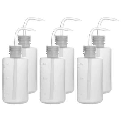 Abbildung von stonylab 6er Pack 250 ml Waschen Flasche Kunststoff, Squeeze Spritzflasche, LDPE Material mit schmalem Mund, Wash Bottle für Laborreinigung Pflanzenbewässerung, 8.5 oz