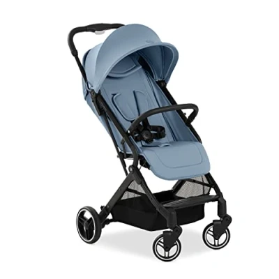 Abbildung von hauck Travel N Care Plus, Dusty Blue Reisebuggy für Kinder ab Geburt bis 22 kg mit Liegefunktion &amp; Kopfposter Leicht (7,2 kg) Einhändig Faltbar Selbststehend UPF 50+ Netzfenster
