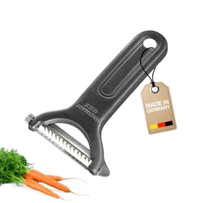 Abbildung von Westmark Julienneschneider Quick Spezial Black Edition Gemüseschäler für feine Streifen, Karotten, Gurken &amp; Zucchini Anthrazit