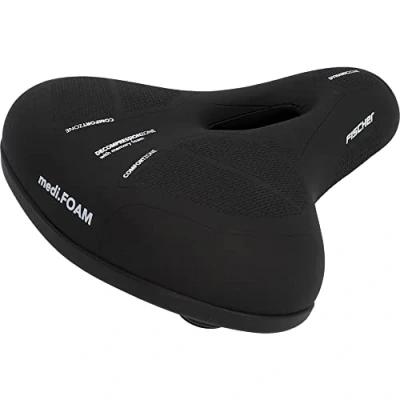 Abbildung von FISCHER Fahrrad Sattel City Memory Foam R.e.Med, Fahrradsattel für Fahrrad, besonders leicht, extrem bequem, Schwarz