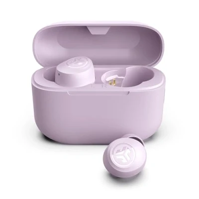 Abbildung von JLab Go Air Pop+ In Ear Kopfhörer kabellos Bluetooth, True Wireless Kopfhörer, 35+ Std Headphones, kabellose Ohrhörer, Earbuds mit Mikrofon, USB C Ladebox, Dual Connect, EQ3 Sound, Lila
