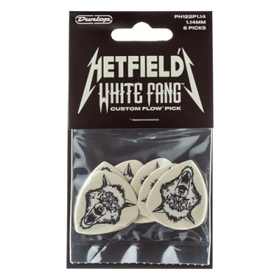 Abbildung von JIM DUNLOP Plektrum Ultex Hetfield&#039;s White Fang 1,14mm 6 Stück, Weiß