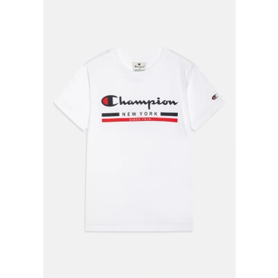Abbildung von Champion Graphic Crewneck Unisex Tshirt print für Kinder, Größe: 114/119, White