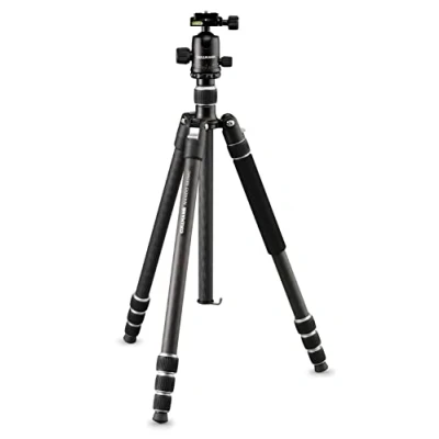 Abbildung von CULLMANN 52349 NANDO 580MC RB8.5 Stativ Carbon Reisestativ Leichtgewicht Schnellspanner Kompakt Schwarz 186 cm