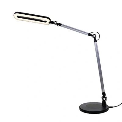 Abbildung von Briloner Leuchten LED Tischleuchte, Tischlampe dimmbar, Farbtemperatursteuerung, Touch Steuerung, Höhe einstellbar, 6, Watt, 700 Lumen, Schwarz