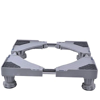 Abbildung von SMONTER Waschmaschine Verschiebbarer Sockel, Podeste &amp; Rahmen für Kühlschrank, Multifunktionales Waschmaschinen Untergestell Verstellbares Stand Trockner, 4Füße, Grau (44.5 67cm)