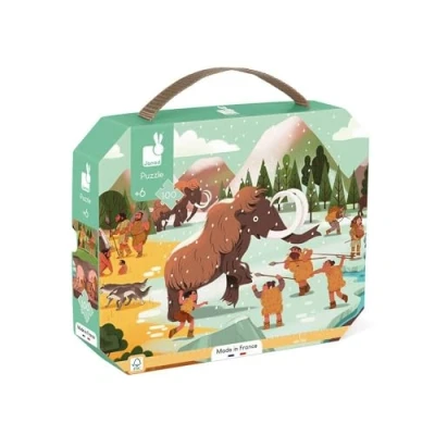 Abbildung von Janod Puzzle Die Urgeschichte 100 teiliges aus FSC Pappe Panoramabild der Fördert Geduld und Konzentration Kinderpuzzle ab 6 Jahre, J02546