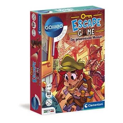 Abbildung von Clementoni Escape Game Das geheimnisvolle Museum Gesellschaftsspiel zum Knobeln &amp; Rätseln inkl. Hinweiskarten und Requisiten Familienspiel ab 8 Jahren 59227